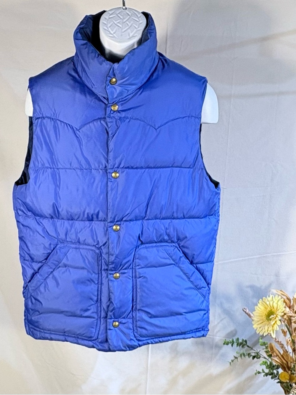 💥Scotch & Soda Reversible Quilted Puffer Vest Snap Front Utility Pockets ~M💛 - Picture 5 of 14